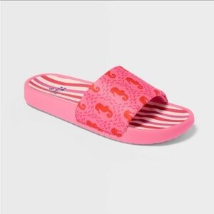 NWT Roller Rabbit x Target Pink Seahorse Slide Sandals - W5/6